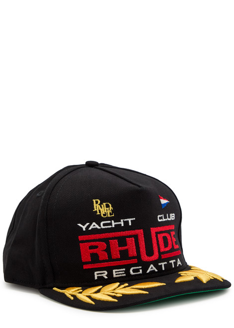 RHUDE-Regatta embroidered cotton cap