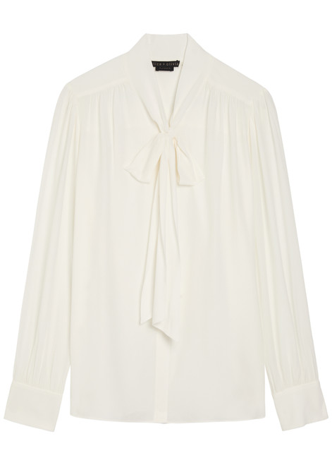 ALICE + OLIVIA-Thayer neck tie georgette blouse