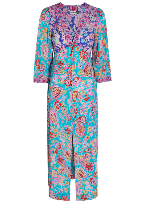 RIXO-Dahlia floral-print silk midi dress