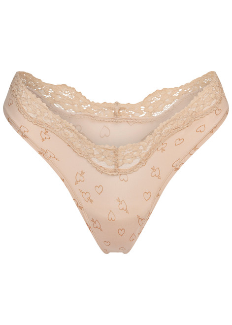 SKIMS-Printed stretch-jersey thong