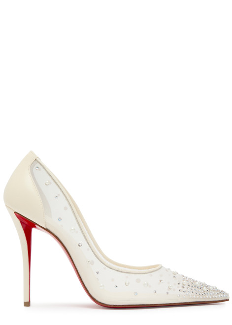 CHRISTIAN LOUBOUTIN-Miss Z Degrastrass Perla 100 nappa pumps