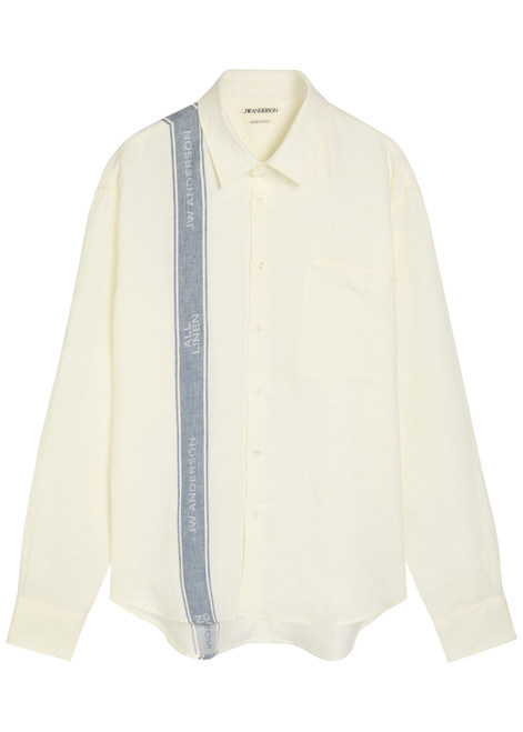 JW ANDERSON-Logo linen shirt