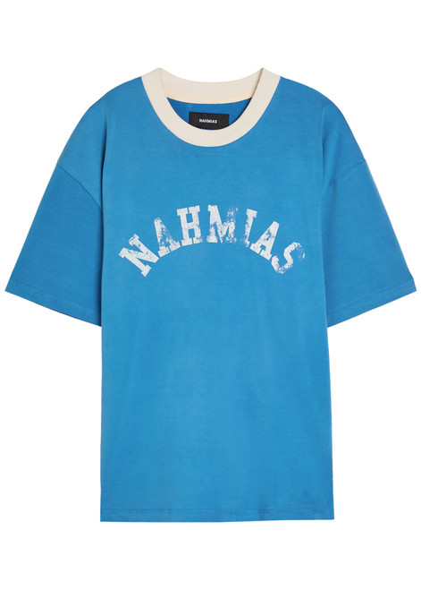 NAHMIAS-Arch Ringer logo cotton T-shirt