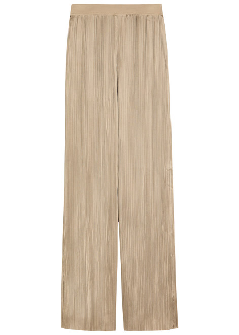 JOSEPH-Amber pleated wide-leg satin trousers