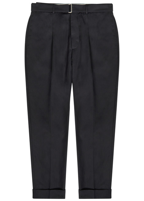 OFFICINE GÉNÉRALE-Hugo belted tapered-leg trousers