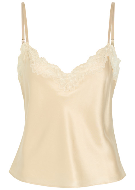 REFORMATION-Teddy V-neck silk slip top