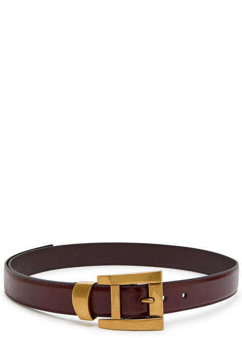 VERSACE-Glossed leather belt