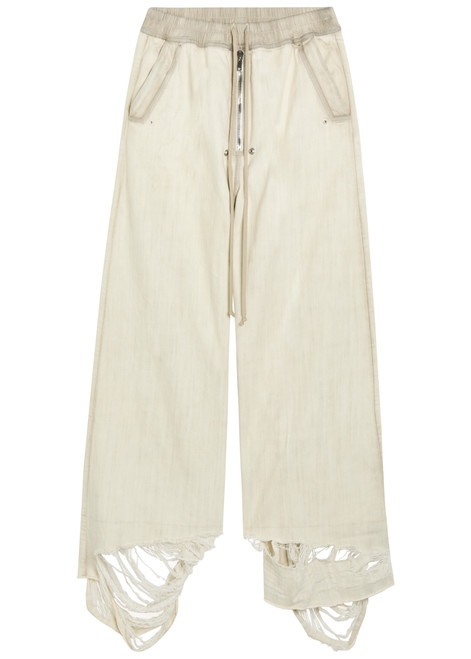 RICK OWENS-Bela wide-leg cotton-twill trousers