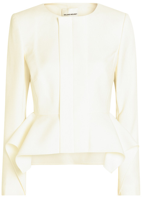 ROLAND MOURET-Peplum crepe jacket