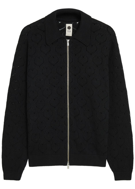 VOWELS-Open-knit cotton and cashmere-blend cardigan