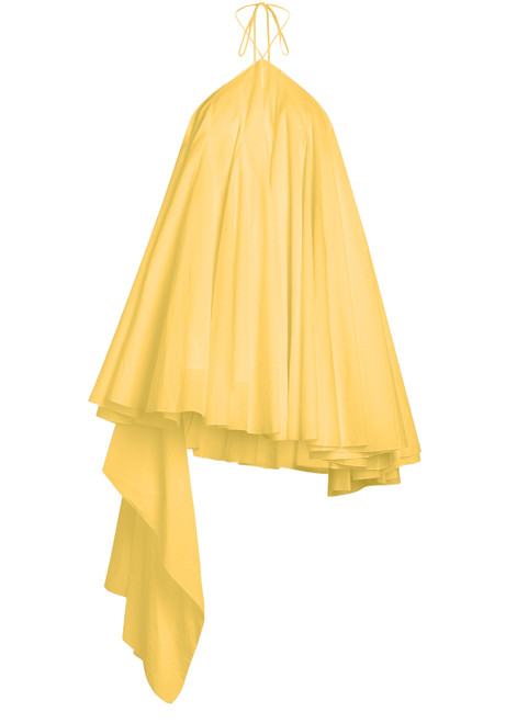JACQUEMUS-La Triangle Courte asymmetric cotton-blend mini dress