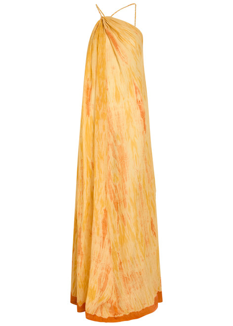 DELOS-Amaya cotton and silk-blend maxi dress