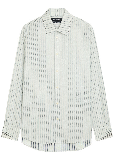 JACQUEMUS-Le Chemise Letro striped cotton shirt