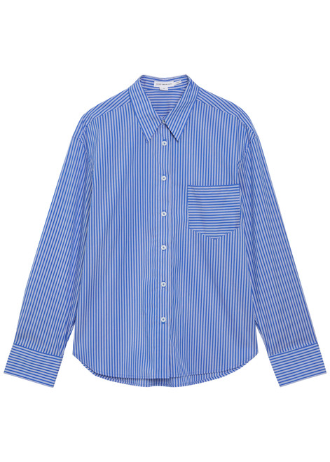 GOOD AMERICAN-Striped cotton-blend shirt