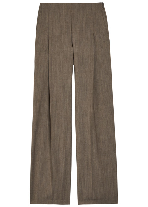 EMPORIO ARMANI-Wide-leg wool-blend trousers