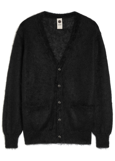 VOWELS-V-neck mohair-blend cardigan 