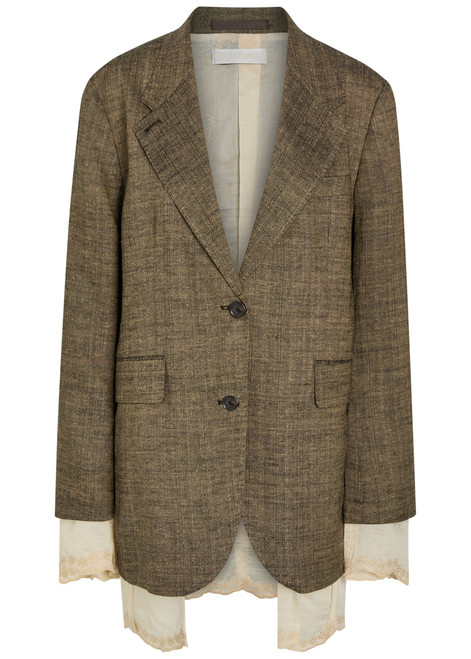 OUR LEGACY-Drip layered linen and silk-blend blazer