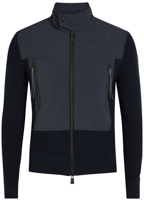 MONCLER GRENOBLE-Panelled shell and cotton-knit jacket