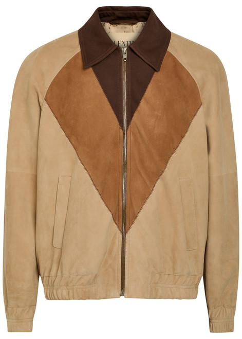 VALENTINO GARAVANI-Panelled suede jacket