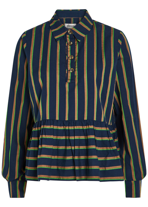 DAMSON MADDER-Kinsley striped cotton-poplin shirt
