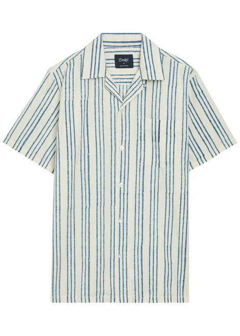 DRAKE'S-Striped cotton shirt