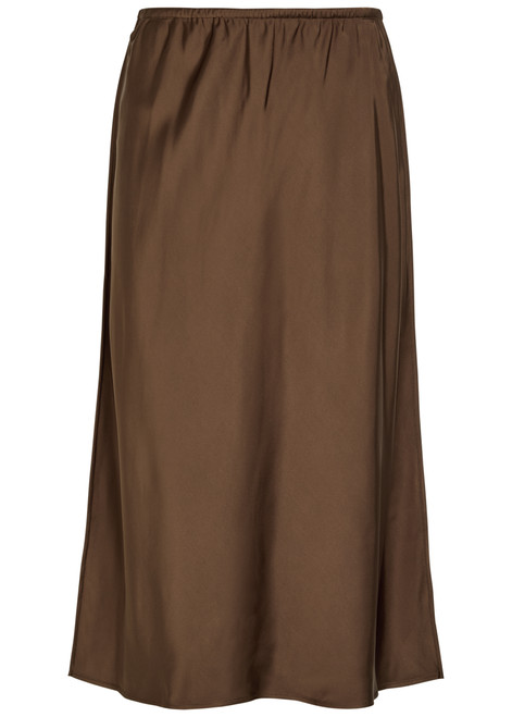 VINCE-Satin slip midi skirt 