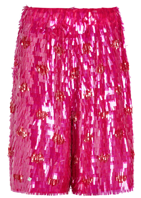 DRIES VAN NOTEN-Pomy sequin-embellished polka-dot silk shorts 