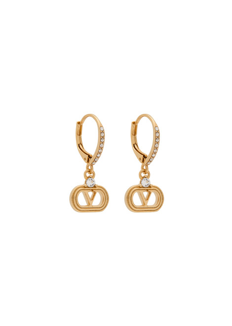 VALENTINO GARAVANI-Ovalette VLogo hoop earrings