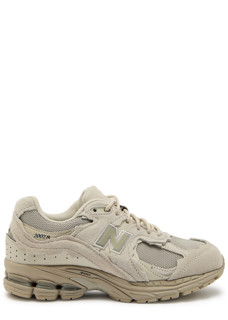 NEW BALANCE-2002R panelled suede and mesh-knit sneakers