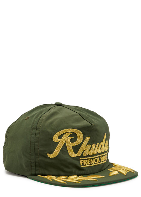 RHUDE-French Riviera metallic embroidered nylon cap