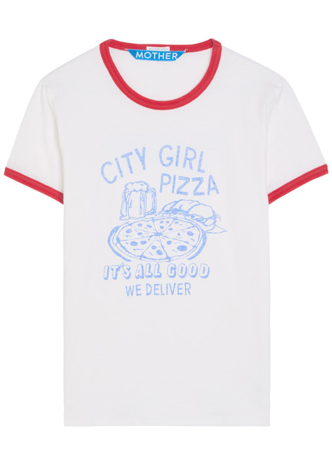 MOTHER-The Lil Goodie Ringer printed cotton T-shirt