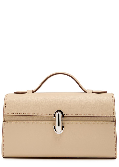 SAVETTE-Symmetry grained leather pochette