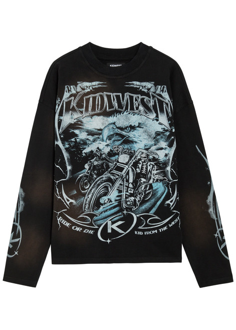 KIDWEST-Ride Or Die printed cotton T-shirt