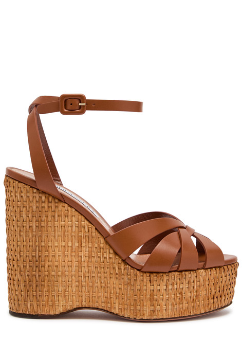 AQUAZZURA-Copacabana 130 leather wedge heels