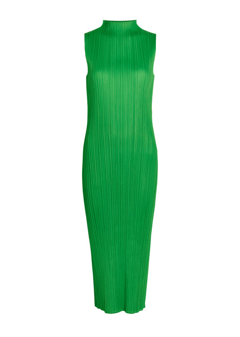 PLEATS PLEASE ISSEY MIYAKE-Pleated high-neck woven midi dress