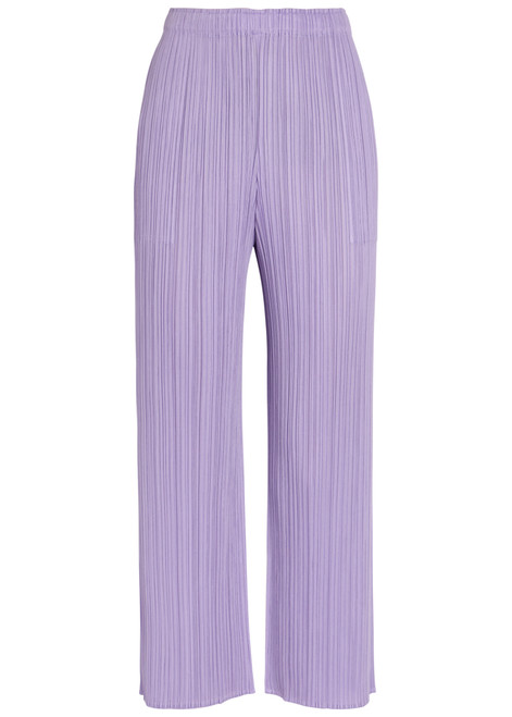 PLEATS PLEASE ISSEY MIYAKE-Pleated wide-leg woven trousers