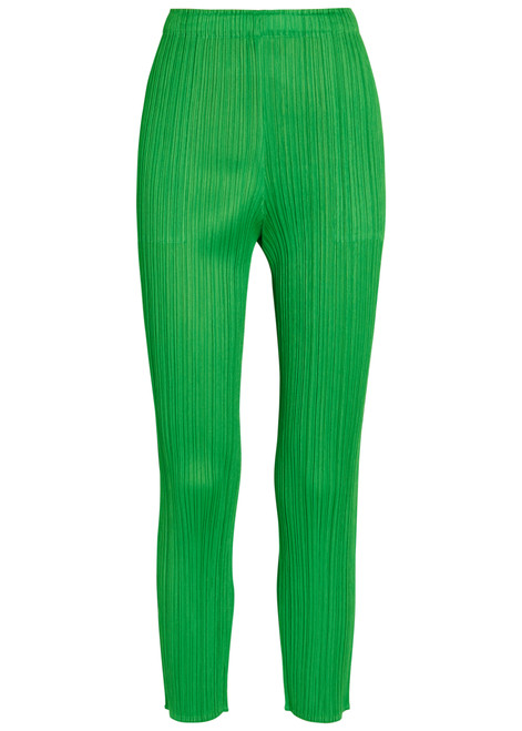 PLEATS PLEASE ISSEY MIYAKE-Pleated tapered-leg woven trousers