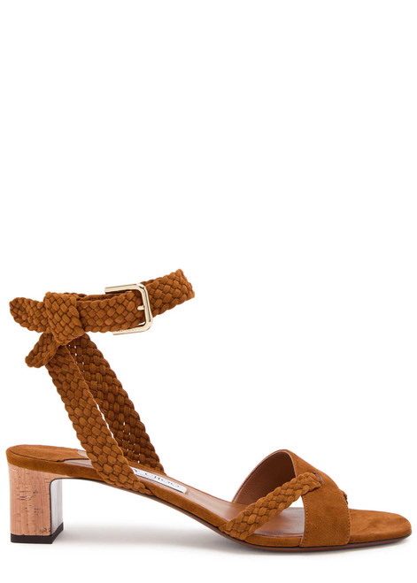 JIMMY CHOO-Rori 45 braided suede sandals