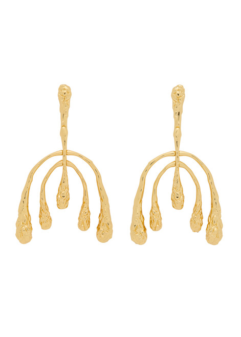 ALEXIS BITTAR-Brut 14kt gold-plated drop earrings