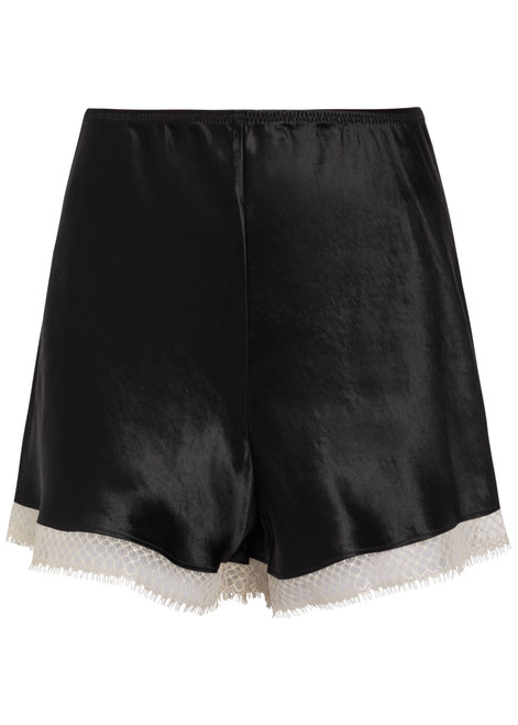 MARIA MCMANUS-Lace-trim satin shorts