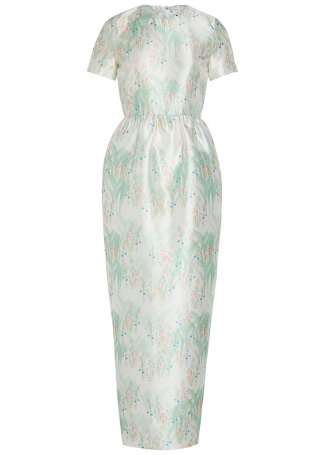 BERNADETTE-Lexi printed satin maxi dress