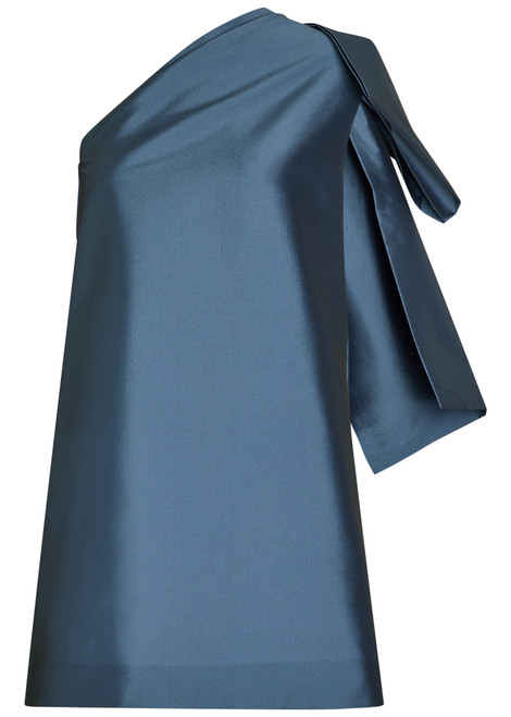 BERNADETTE-Winnette bow-appliquéd taffeta mini dress