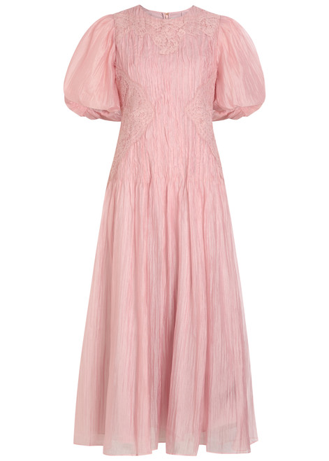 AJE-Ophelia pintuck chiffon midi dress