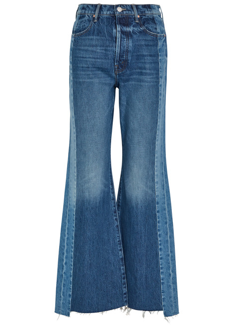 MOTHER-The Tux Sidestepper Sneak Fray wide-leg jeans