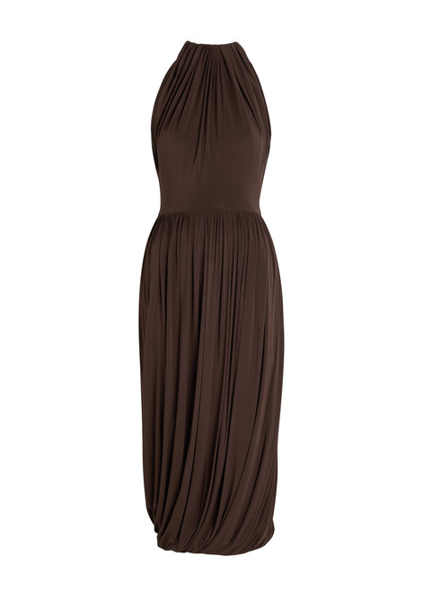 ALAÏA-Sculpting ruched wool midi dress