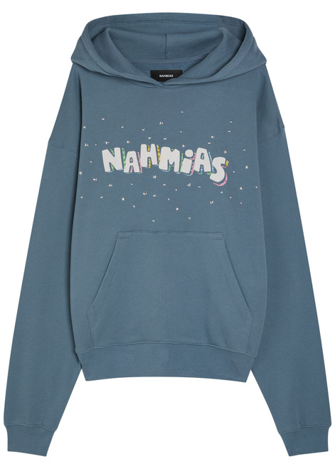 NAHMIAS-Flower Trip printed hooded cotton sweatshirt