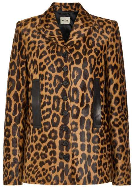 KHAITE-Saraphina leopard calf-hair jacket