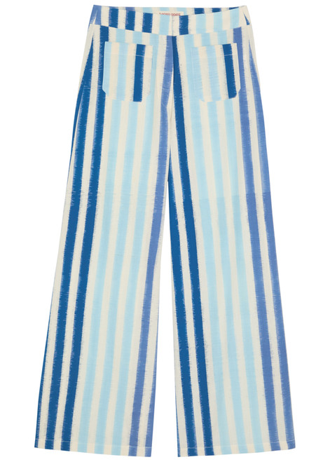 EMPORIO SIRENUSE-Adele striped wide-leg trousers