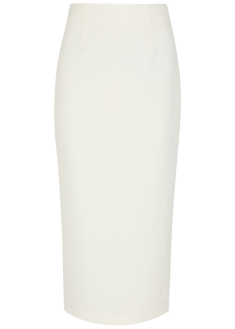 ROLAND MOURET-Crepe midi skirt