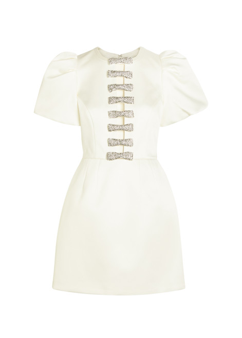 REBECCA VALLANCE-Blaise crystal-embellished satin-twill mini dress